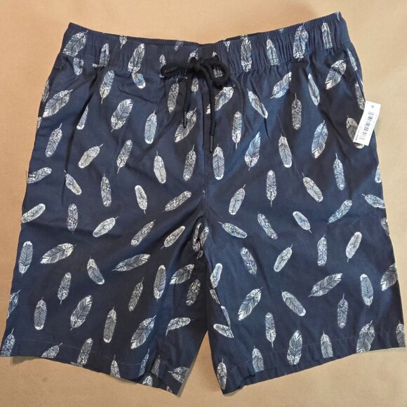 Mens - Goodthreads Feather Printed Swim Trunks - Picture 1 of 15